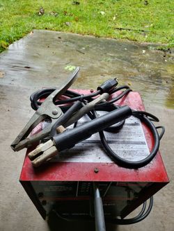 Arc Welder with Cables and Electrode Holder
