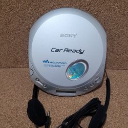 Sony D-E356CK Walkman Portable Player Car Ready ESPMAX Works + Sony Walkman MDR-006 Headphones
