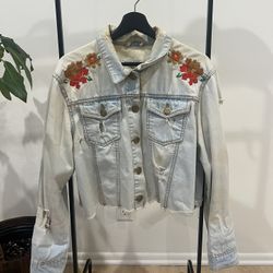 Neon Rose Jean Jacket 