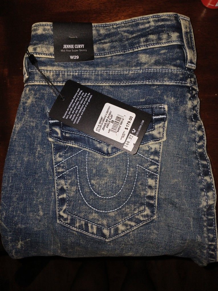 True Religion Jennie Curvy Super Skinny Jeans – W29 – NEW w/ Tags