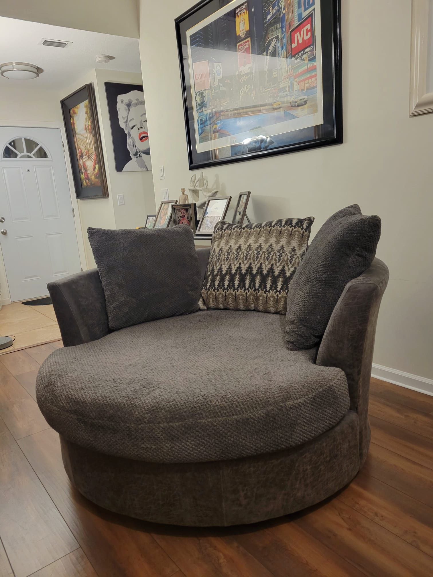 Oversized Round Swivel accent chair