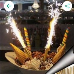 60pcs Happy Birthday candles 6" Cake Topper