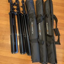 3x Flashpoint FPLS7 light stands