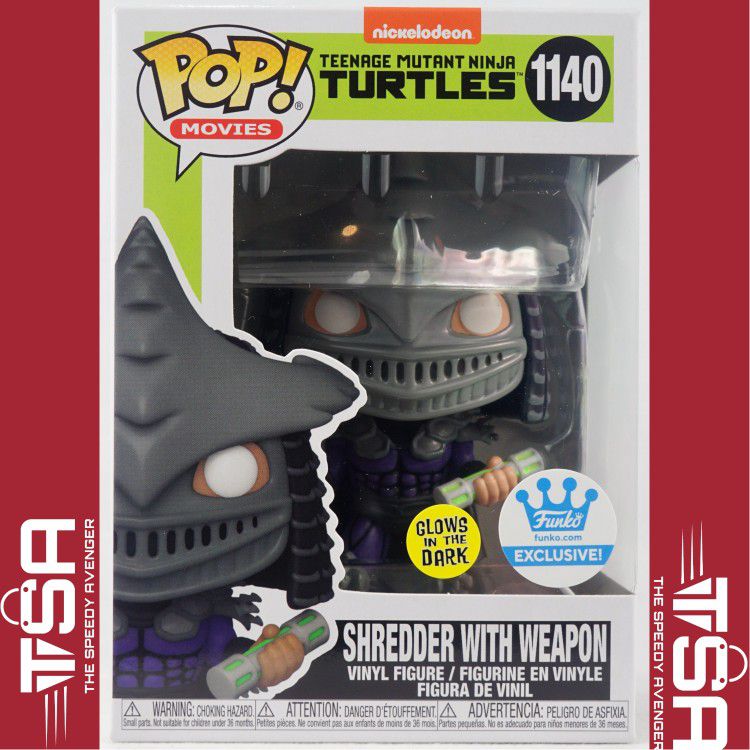 Funko Pop! SHREDDER WITH OOZE CANISTER (GLOW) Ninja Turtles TMNT #1140
