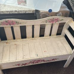 Antique Solid Wood Bench