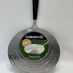 Calphalon 13" Stainless Steel Universal Lid Splatter Guard Screen Fits 8” 10” 12