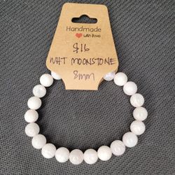 8mm White Moonstone Bracelet