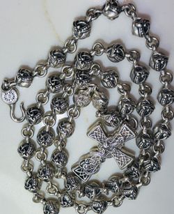 Chrome Hearts Ball Chain with Dragon Cross Pendant