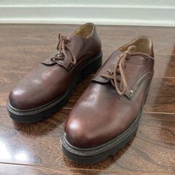 J Crew Brown Leather Platform Derbys Mens Size 10.5