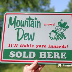  Mountain Dew Hillbilly Metal Sign - 17" x 12"
