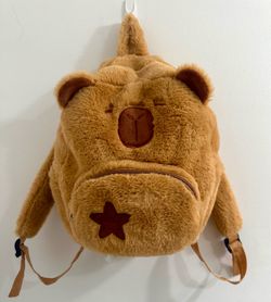 Kawaii Capybara Plush Backpack