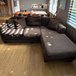 Couch - L Shape, Brown, 