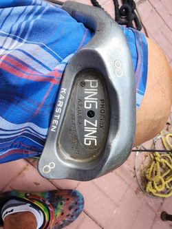PING ZING  Men's Golf Club. LEFTY 8 IRON.  PING GRIP & SHAFT KT-M GREAT CONDITION!!