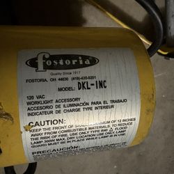 FOSTORIA Yellow Dock Light 60" Arm Length 120V W/O BULB