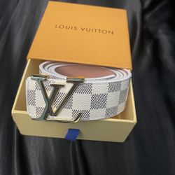 Louis Vuitton Belt Men White,Size, 120 Cm