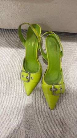 Lime Green Slingback Heels /size 7.5