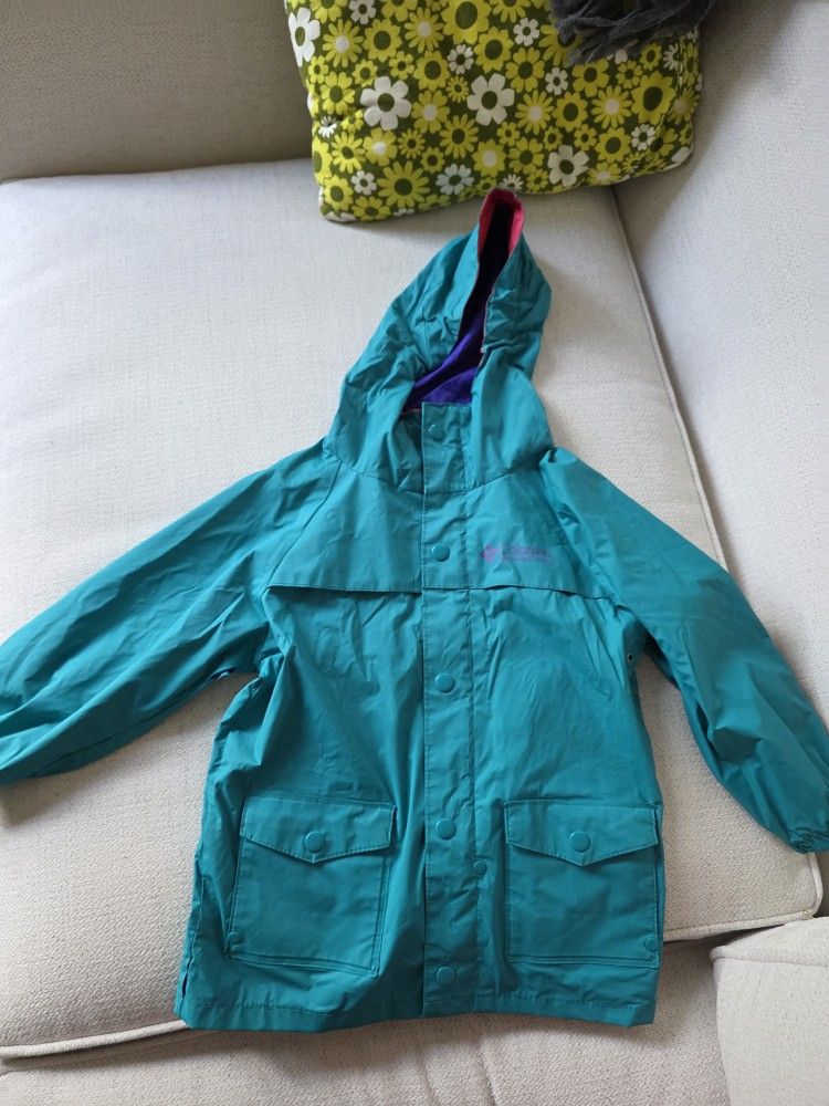 Kids Columbia Rain Jacket Size XS 4/5