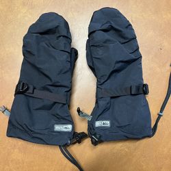 REI Insulated Ski Mittens Size L Unisex Waterproof Snow Gloves in Black