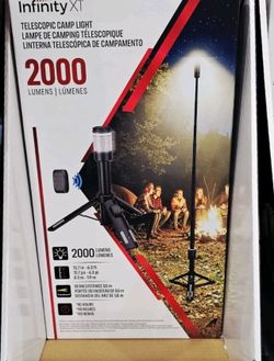Infinity X1 2000 Lumen Telescopic Camp Light - Telescoping Tripod Camp Light