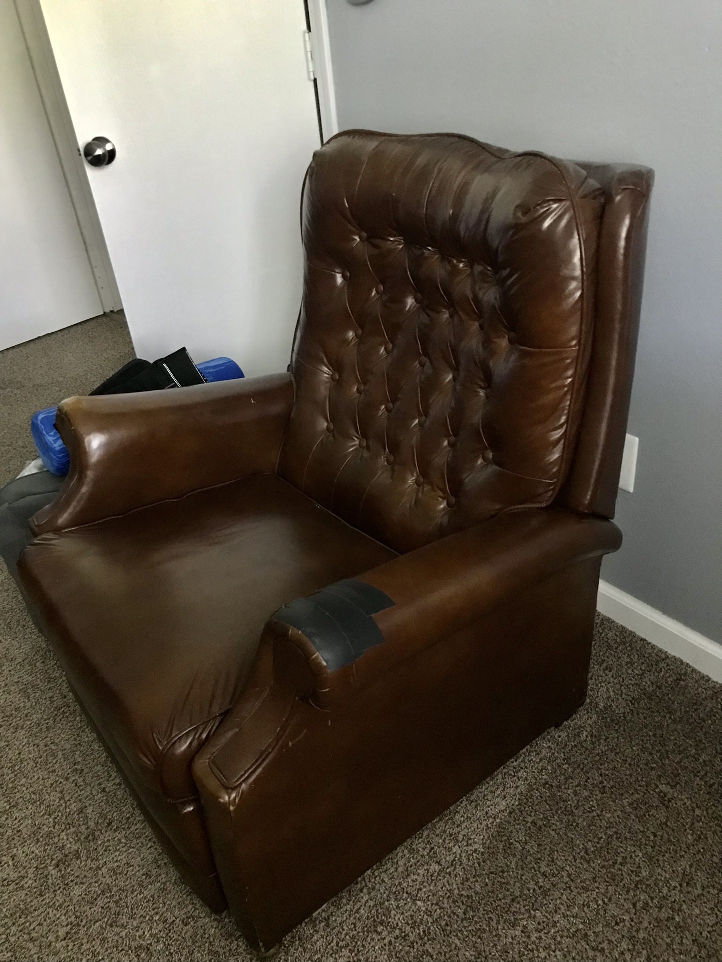 Real Leather Recliner Chair
