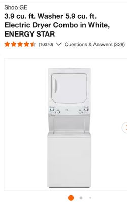 3.9 cu. ft. Washer 5.9 cu. ft. Electric Dryer Combo in White