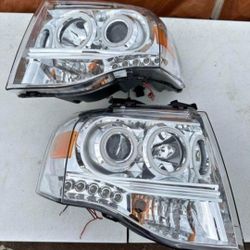 07-14 Ford Expedition LED Projector Headlights Luces Focos Micas Faros Faroles Headlamps 