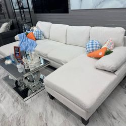 Modern modular sofa "cloud style" - double chaise - IMMACULATE!