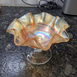Vintage Carnival Glass Coin/Candy dish 