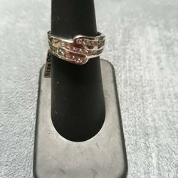 Sterling Silver Cz Ring Sz 6