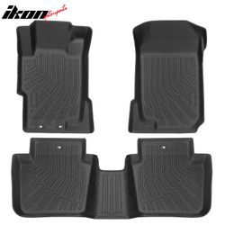 Fits 2003-2007 Honda Accord Sedan 4DR Anti-Slip Floor Mats All Weather TPE Carpets