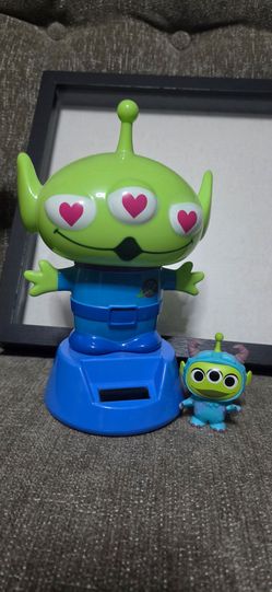 Toy Story Alien Kawaii Hearts Solar Bobblehead and Mini Figure