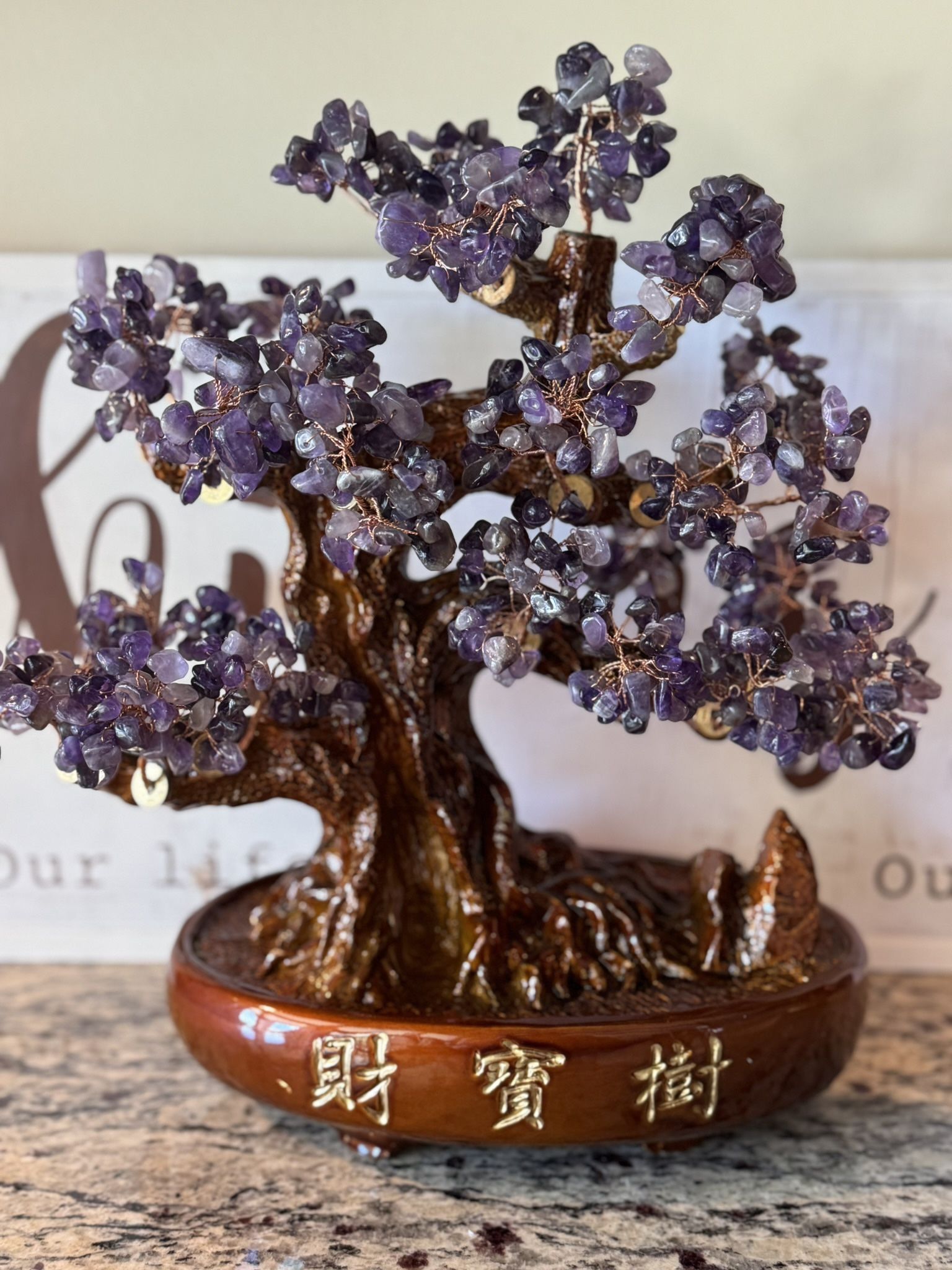 Amethyst Tree of Life – Feng Shui Money Tree for Prosperity & Positive Energy