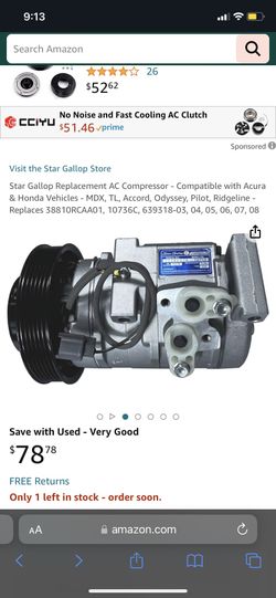2003-2007 Honda Accord Ac Compressor 