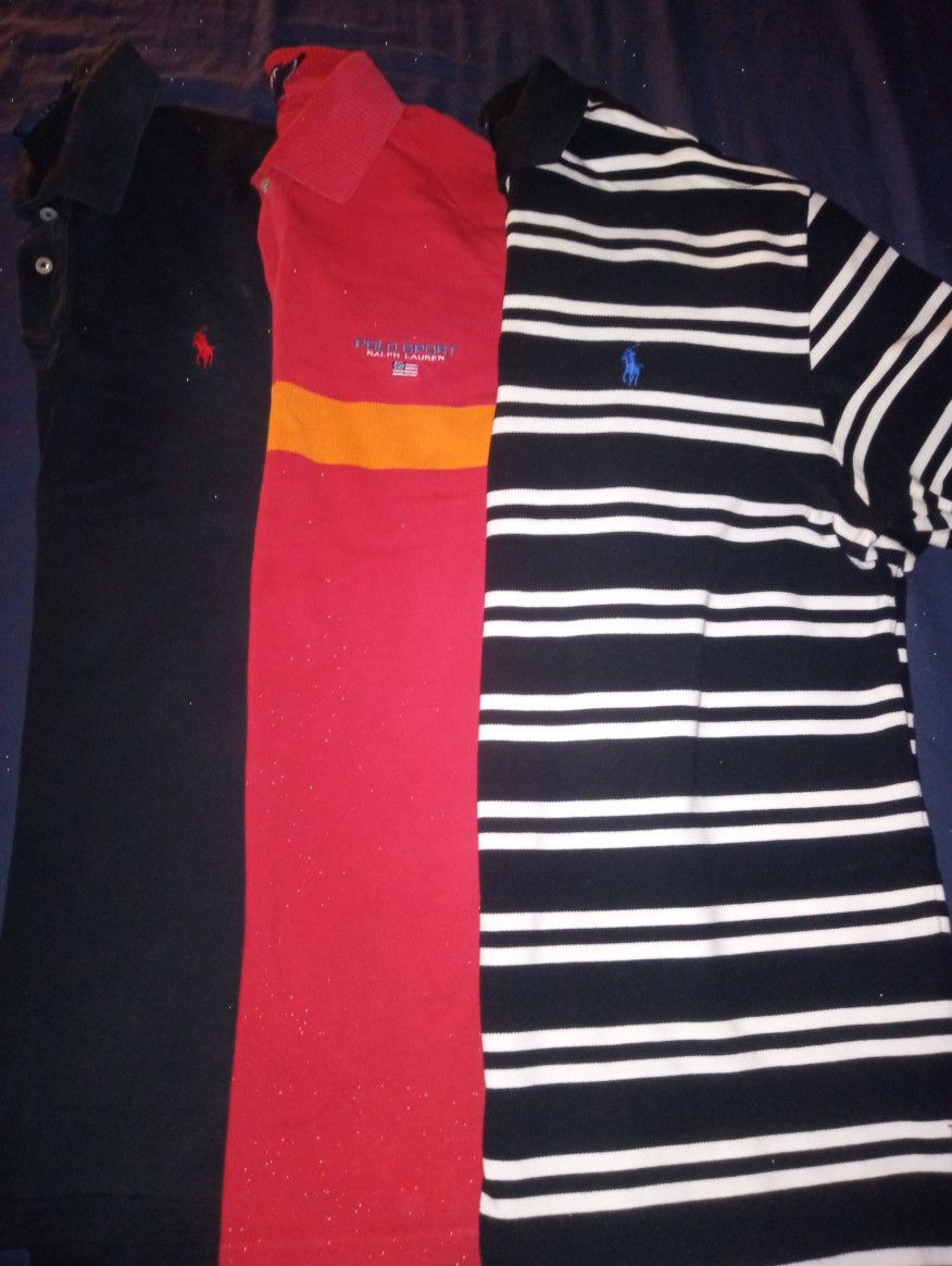 Ralph Lauren Polo Shirt Lot Of 3 Authentic