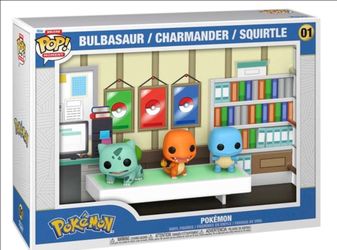 Funko Pop Deluxe Moment Pokémon Bulbasaur Charmander Squirtle