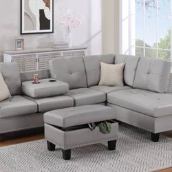 Sectional Sofa With Ottoman Storage