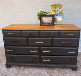 Refinished Vintage Solid Wood Dresser – Premium Gallery Series Finish