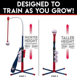 FranklinSports Grow With - Me Kids Baseball Batting Tee + Stand Set For Youth + Toddlers 