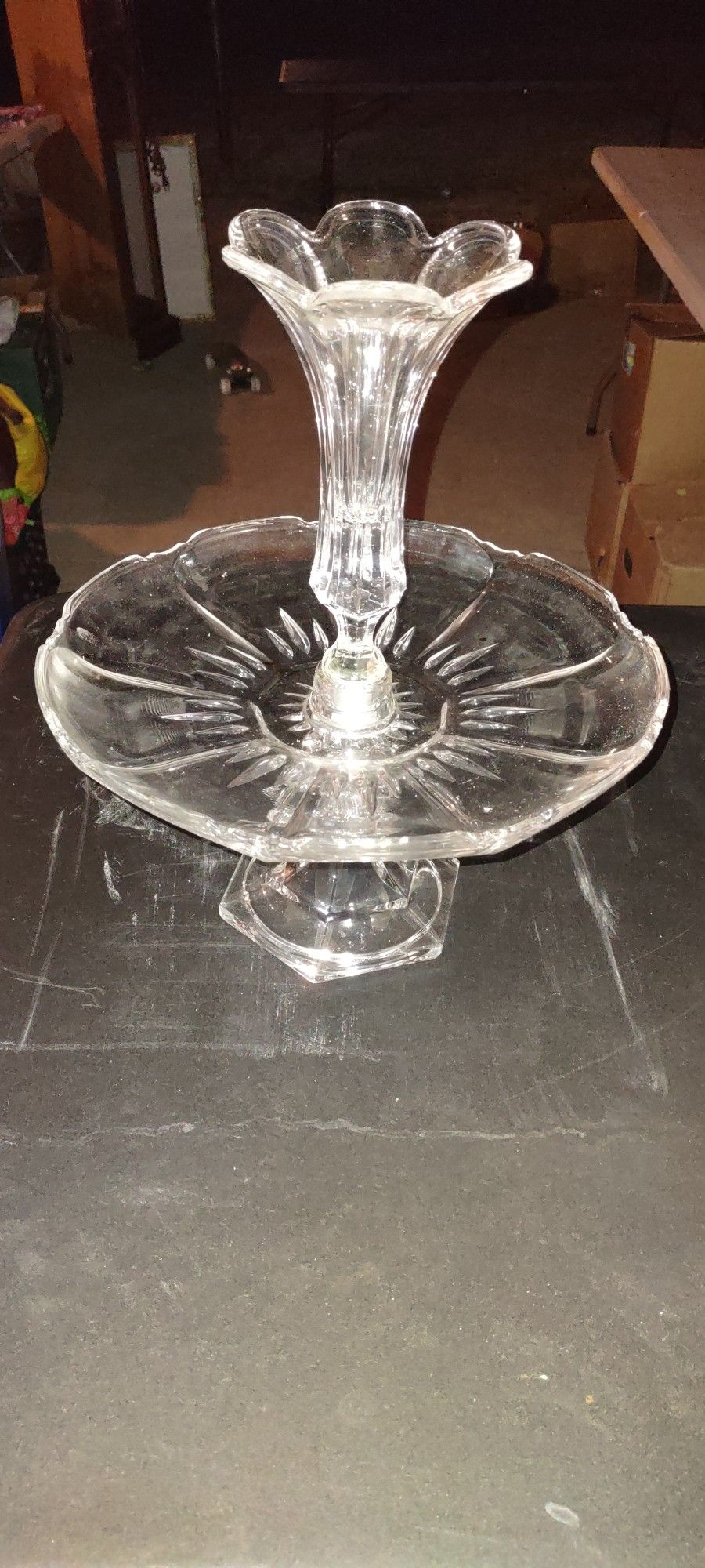 Vintage Shannon Crystal Apergne