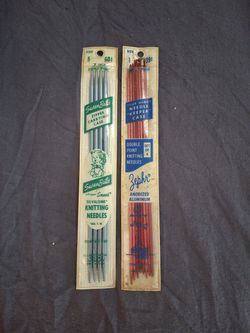 Vintage Double Point Knitting Needles Set of 2 Packs