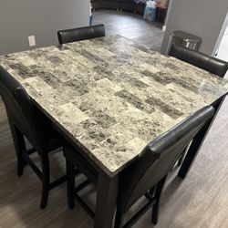 Tall Kitchen Dining Set Table and Chairs