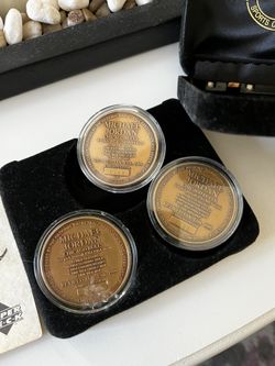 Micheal Jordan Coins With Limited Eddition Certificates 