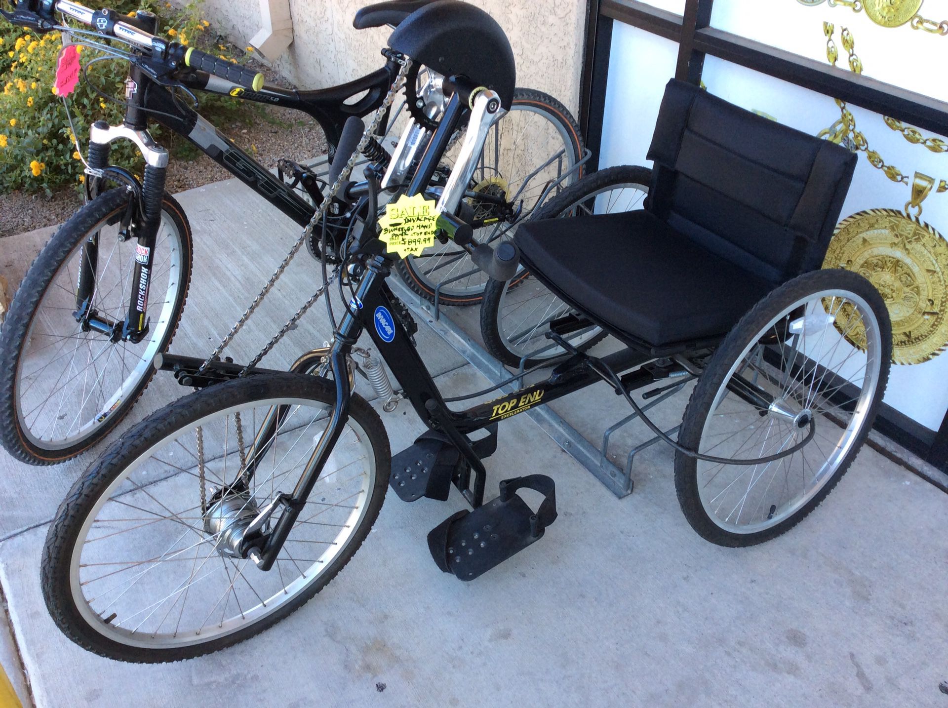 2015 Invacare Top End 7 Speed Black Handicapped Accessible Hand Powered Tricycle