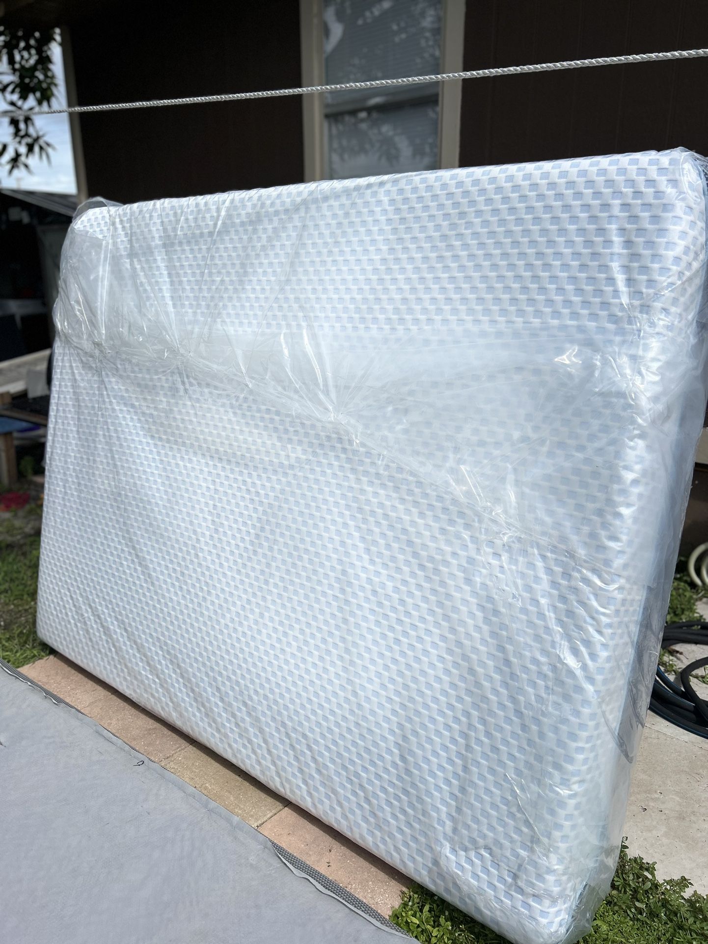 Mattress And Box Spring And nightstand