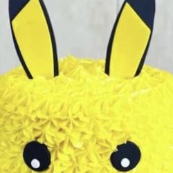 Pikachu Cake Topper, Cake Topper, Cup Cake Topper,Fondant, Perfect For Birthday Patty