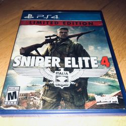 PS4 Game Limited Edition Sniper Elite 4 Italia 