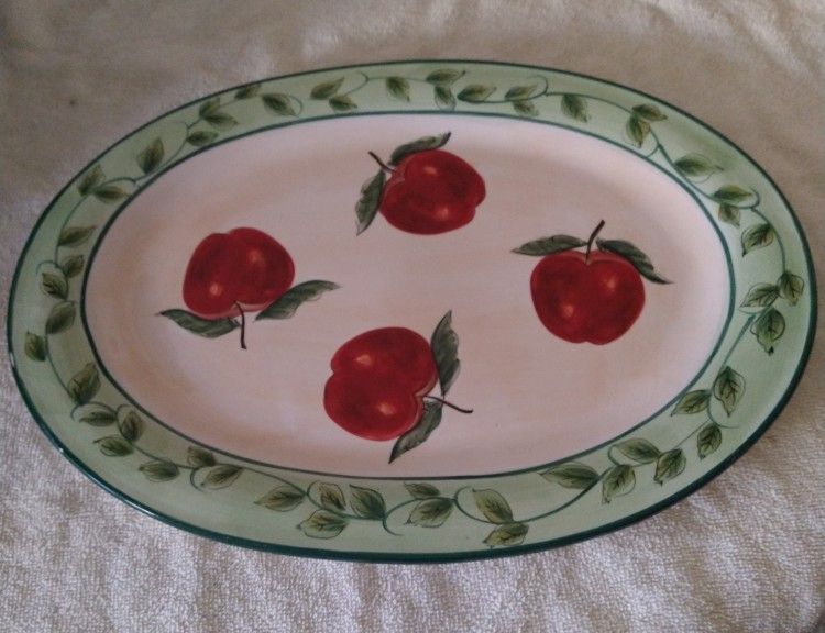 Serving Platter, Butter Dish, Creamer, Sugar Bowl, Salt And Pepper Shaker.