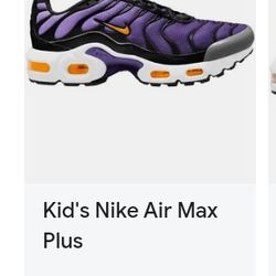 OG Purple Nike Air Max Size 5.5 Kids Puma Basketball Sneakers 5.5