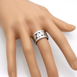 Stainless Steel Ring with 10 hearts - 9