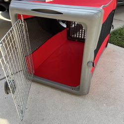 Sport Pet Travel Pop up Crate Red for Dogs, Large
